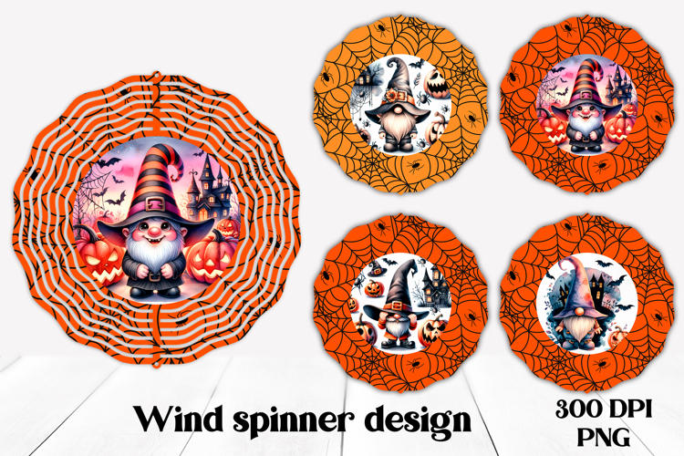 Halloween wind spinner sublimation | Halloween gnome PNG