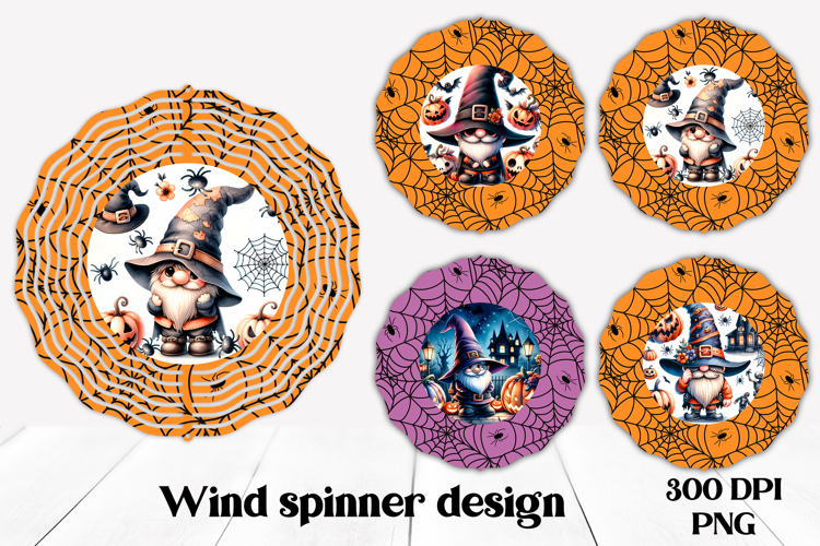 Halloween wind spinner sublimation | Halloween gnome PNG