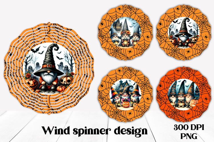 Halloween wind spinner sublimation | Halloween gnome PNG