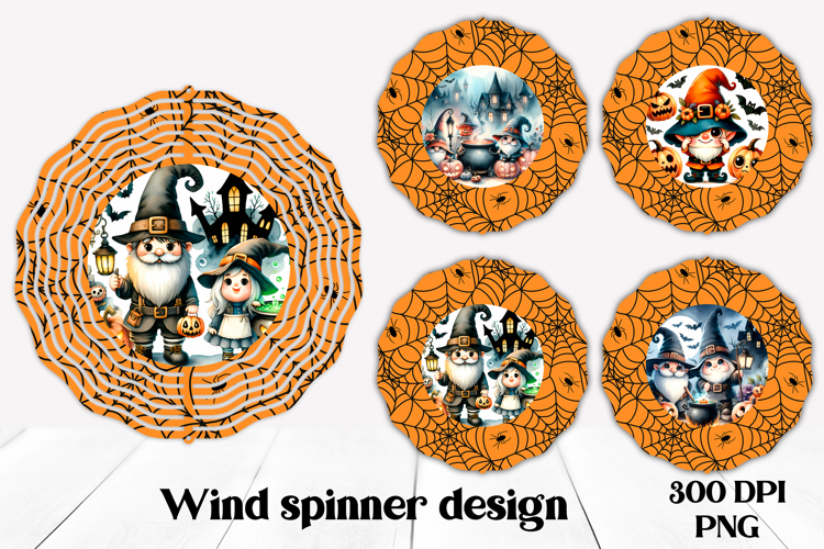 Halloween wind spinner sublimation | Halloween gnome PNG