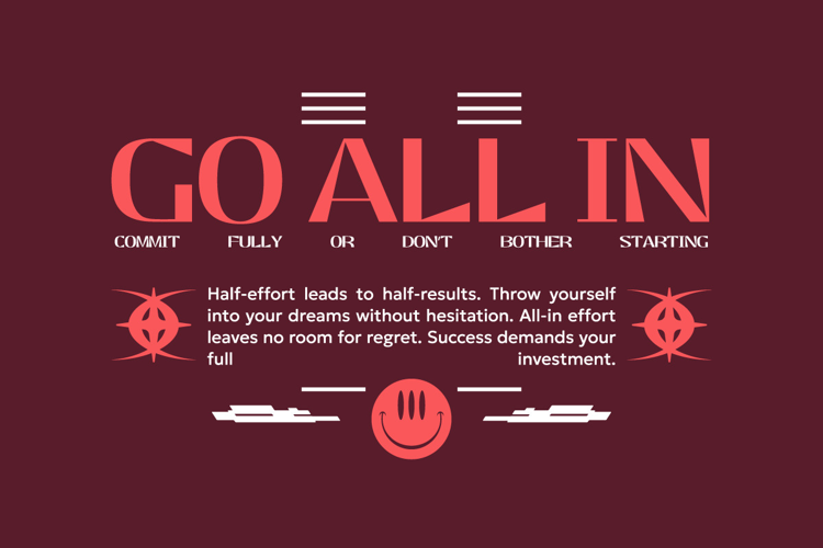 Go All In Urban Typography T-shirt Design