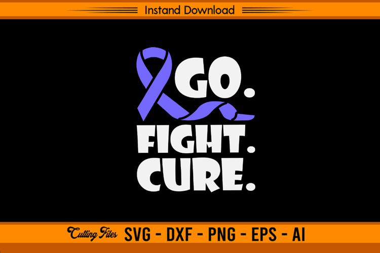 Go Fight Cure Stomach Cancer Awareness SVG