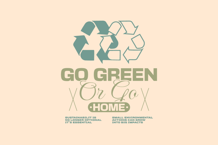 Go Green Environment T-shirt Design