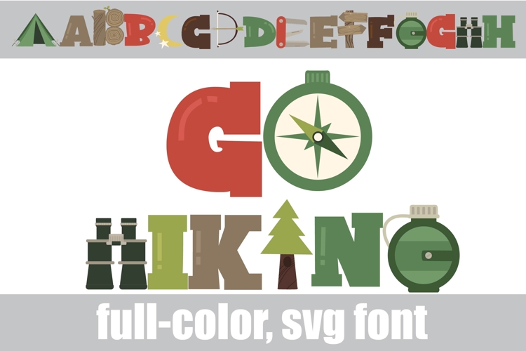 Go Hiking Muted Color Font