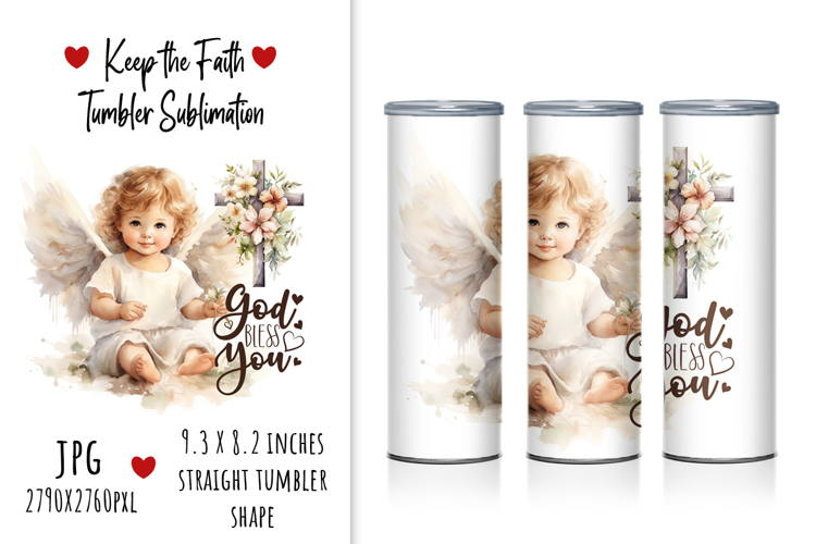 "God Bless You" Tumbler Sublimation