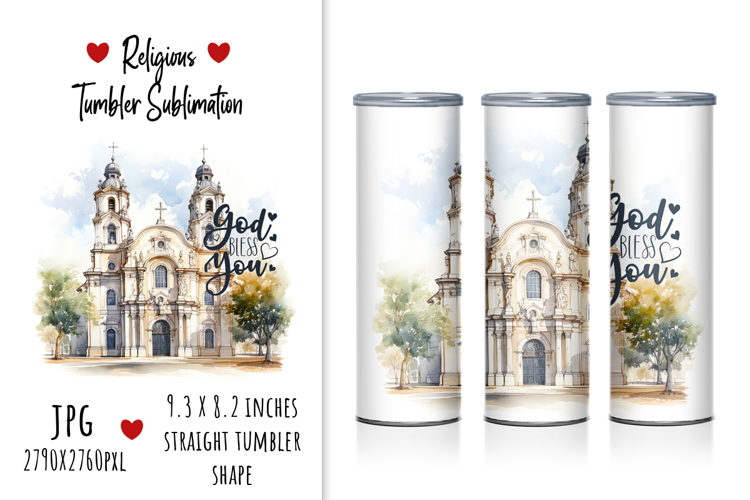 "God Bless You" Tumbler Design