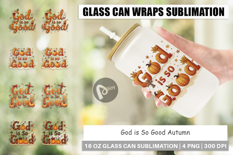 Autumn God Good Glass Can