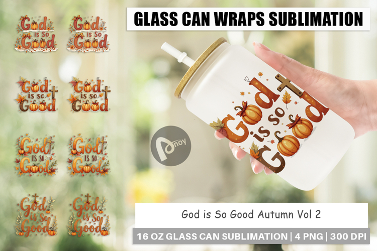 Autumn God Good Glass Can