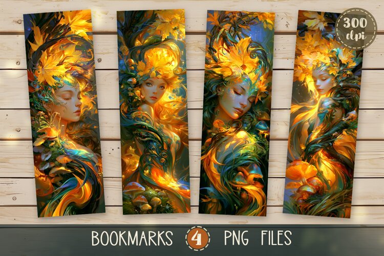 Bookmarks design - Goddesses of Autumn. example image 1