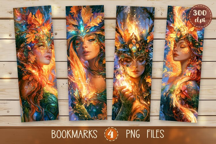 Bookmarks design - Goddesses of Autumn. example image 1