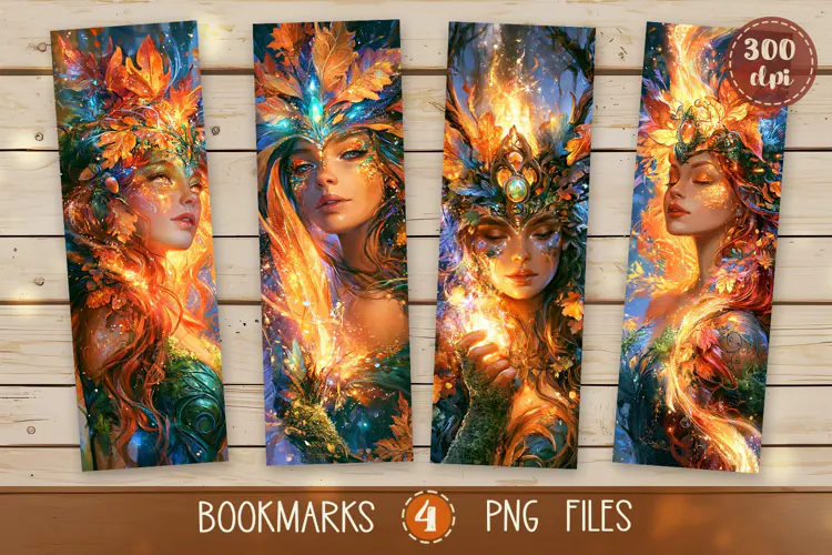 Bookmarks design - Goddesses of Autumn.