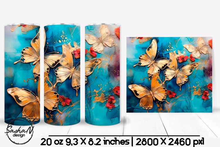 Alcohol Ink Tumbler Wrap Image 7