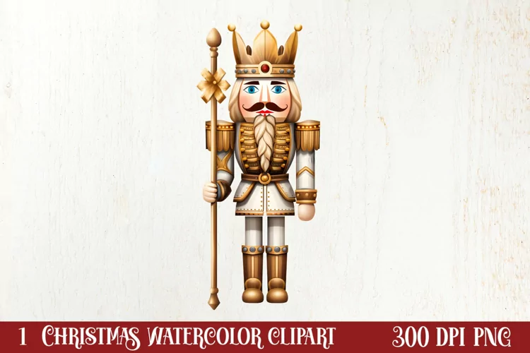 Gold Christmas Watercolor Clipart Sublimation, Christmas PNG