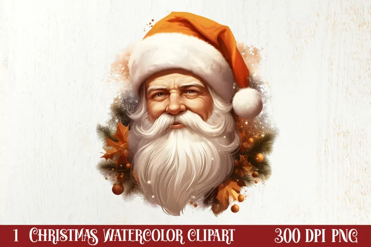 Gold Christmas Watercolor Clipart Sublimation, Christmas PNG