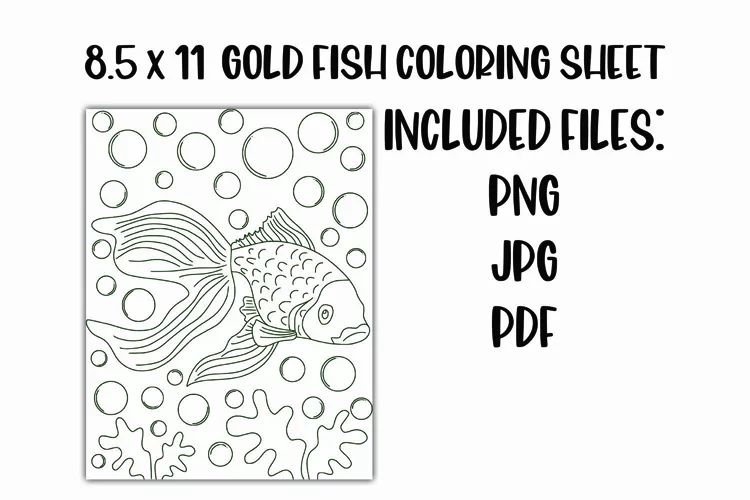 Goldfish Kids' Coloring Sheet