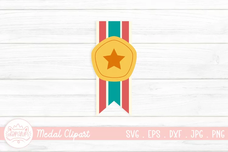 Winner Place Badge Clipart, Achievement SVG, Medal Trophy