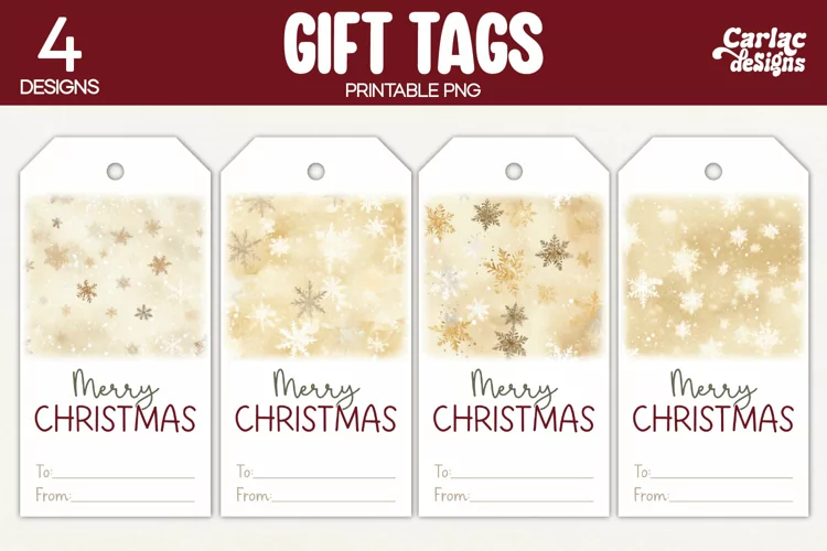 Christmas Gift Tags, Merry Christmas Printable Tags