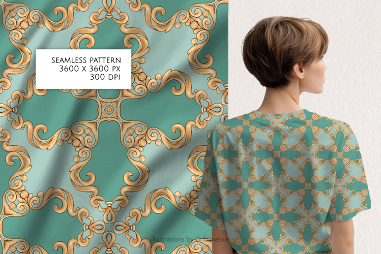 Gold Vintage Baroque Seamless Pattern
