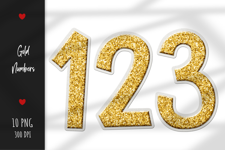 Decorative Golden Numbers