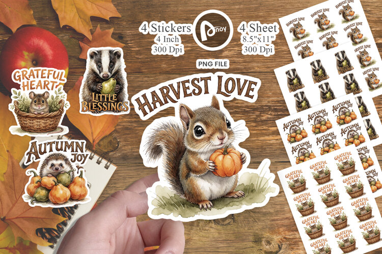 Golden Harvest Blessings Sticker example image 1