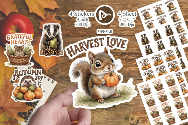 Golden Harvest Blessings Sticker