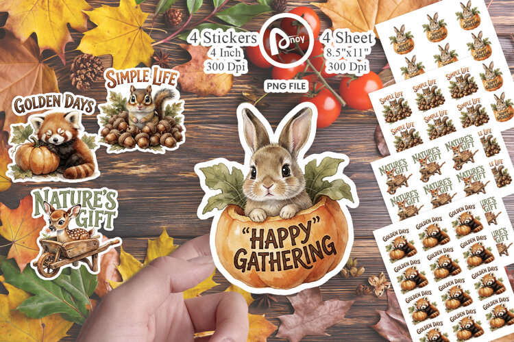 Golden Harvest Blessings Sticker example image 1