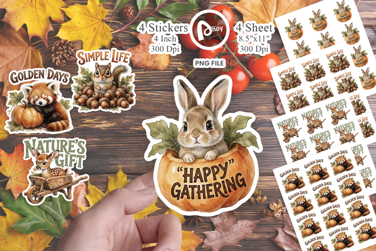 Golden Harvest Blessings Sticker