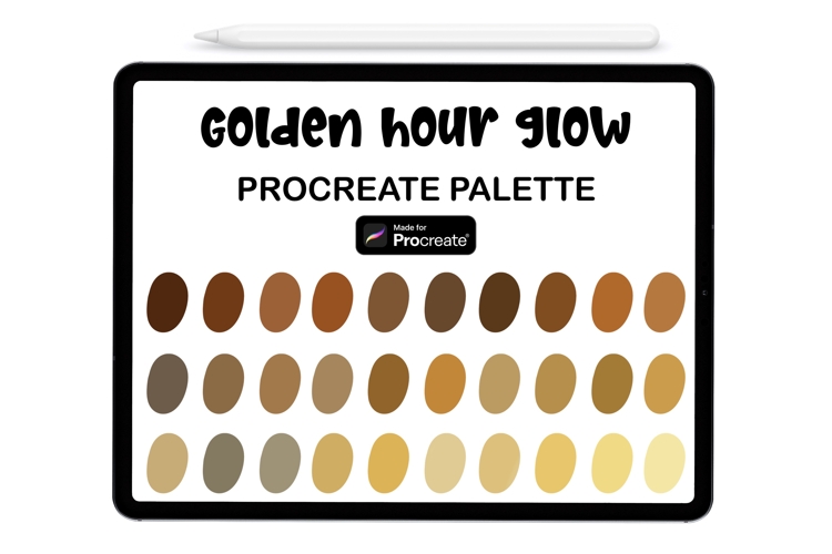 Golden Hour Glow Procreate Palette - Procreate Color Palette