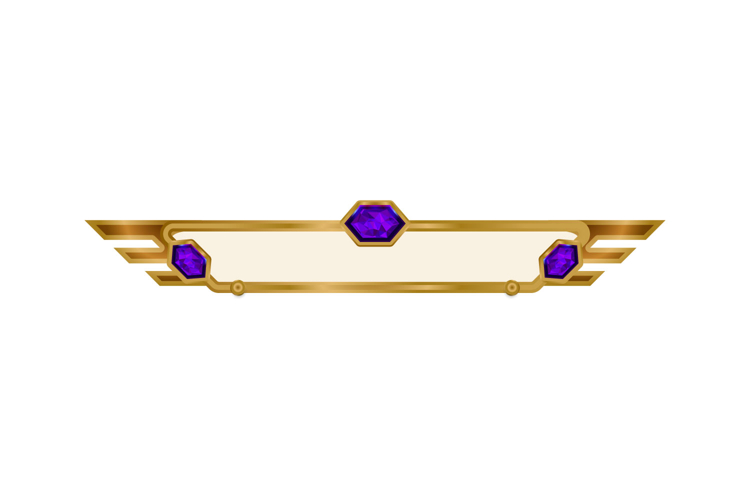 Golden hud frame with purple diamond