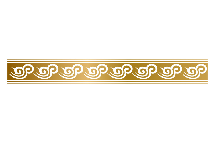 Golden pattern chinese clouds border element design