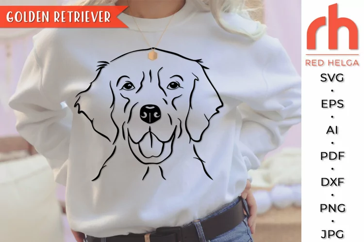 Golden Retriever SVG, Dog Lover Cut File, Labrador DXF