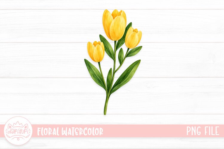 Floral Watercolor Illustration, Flower Watercolor Decoration example image 1
