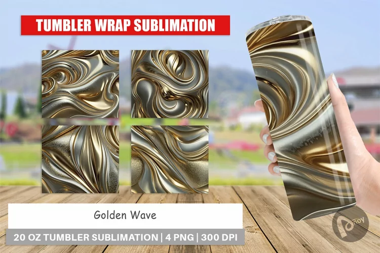 Tumbler Wrap Golden Wave
