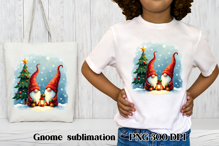 Cute Christmas gnome clipart | Christmas gnome sublimation