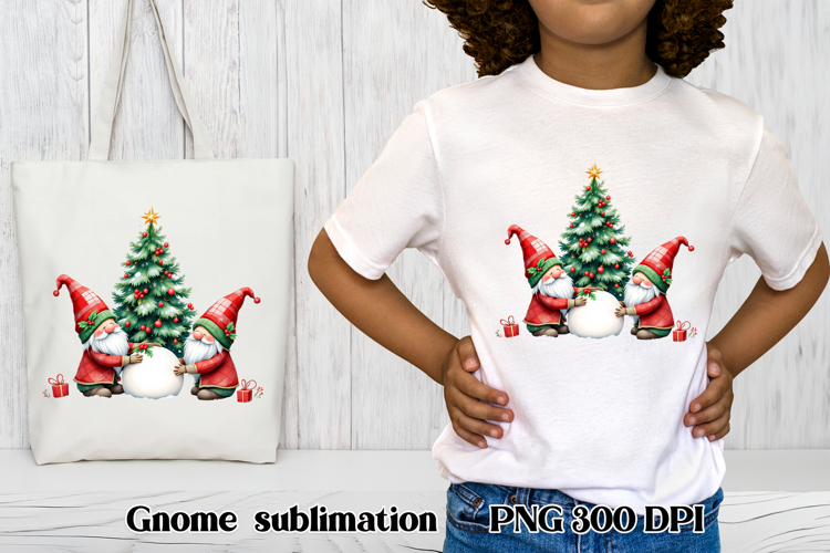 Cute Christmas gnome clipart | Christmas gnome sublimation
