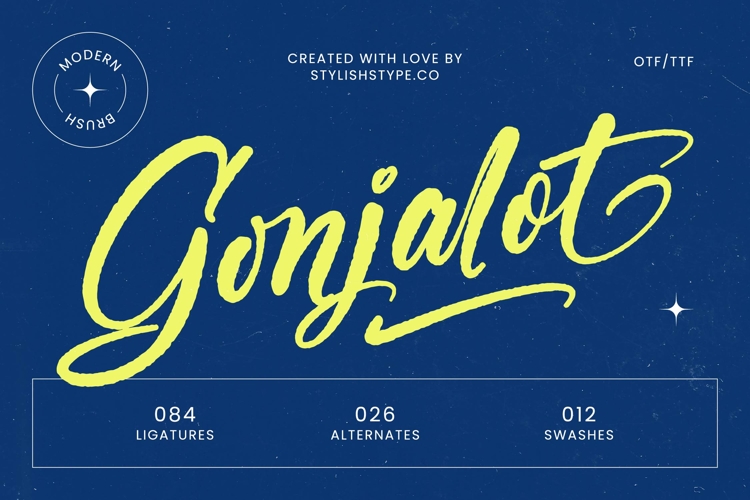 Gonjalot - Modern Brush Font
