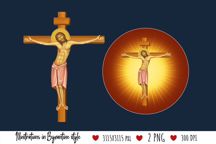Good Friday. Illustration in Byzantine Style