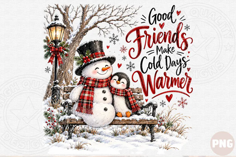 Good Friends Make Cold Days Warmer PNG