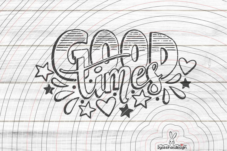 Good Times Cutting file SVG DXF example image 1