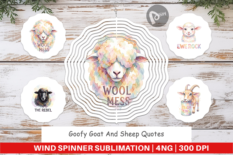 Goat & Sheep Quotes Wind Spinner
