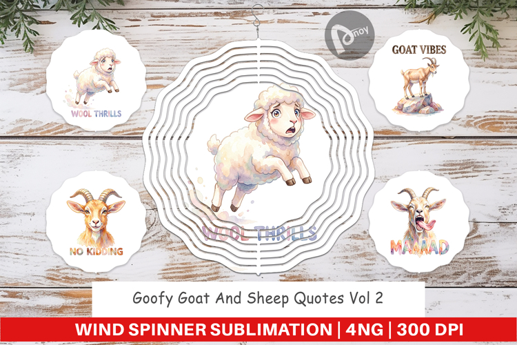 Goat & Sheep Quotes Wind Spinner