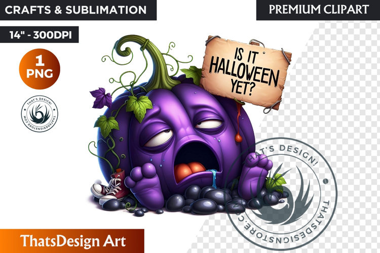 Goofy Halloween Pumpkin PNG, Funny Jack O Lantern Clipart