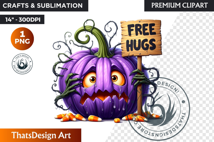 Goofy Halloween Pumpkin PNG, Funny Jack O Lantern Clipart