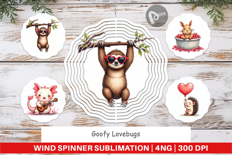 Goofy Lovebugs Wind Spinner