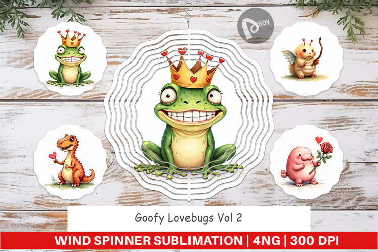 Goofy Lovebugs Wind Spinner