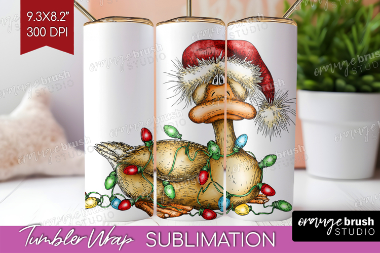 Goose Tangled In Christmas Lights Tumbler Wrap Funny Xmas