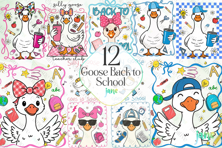 Goose Back To School Png Sublimation
