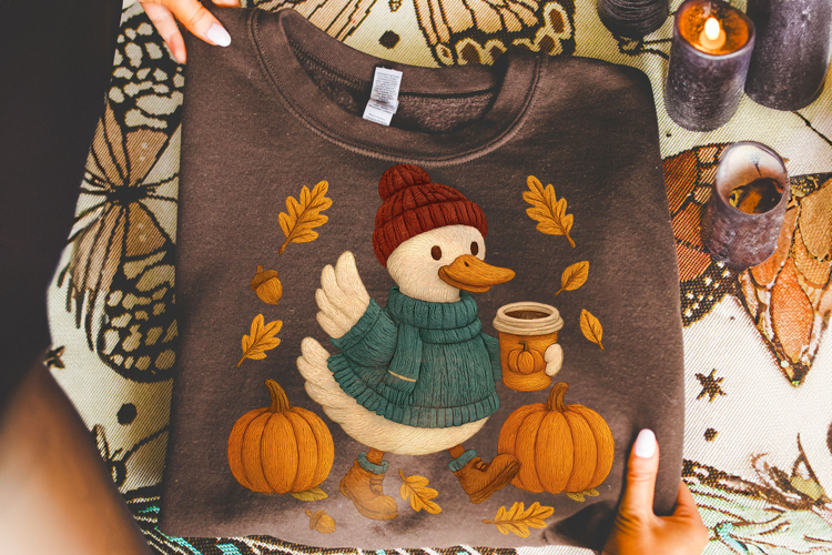 Fall Goose PNG, Pumpkins Goose PNG, Halloween PNG, Autumn