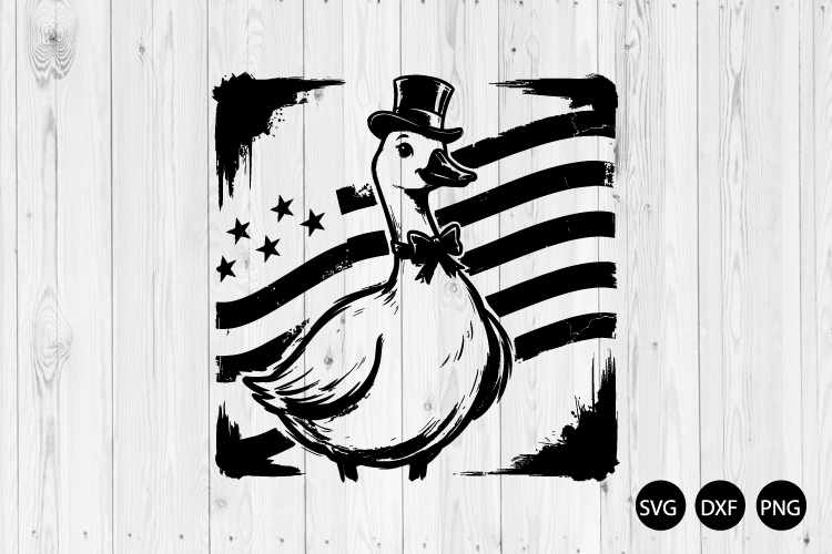 Patriotic Goose SVG, Fourth of July Duck SVG