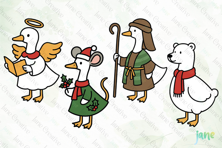 Christmas farm animal clipart Image 6